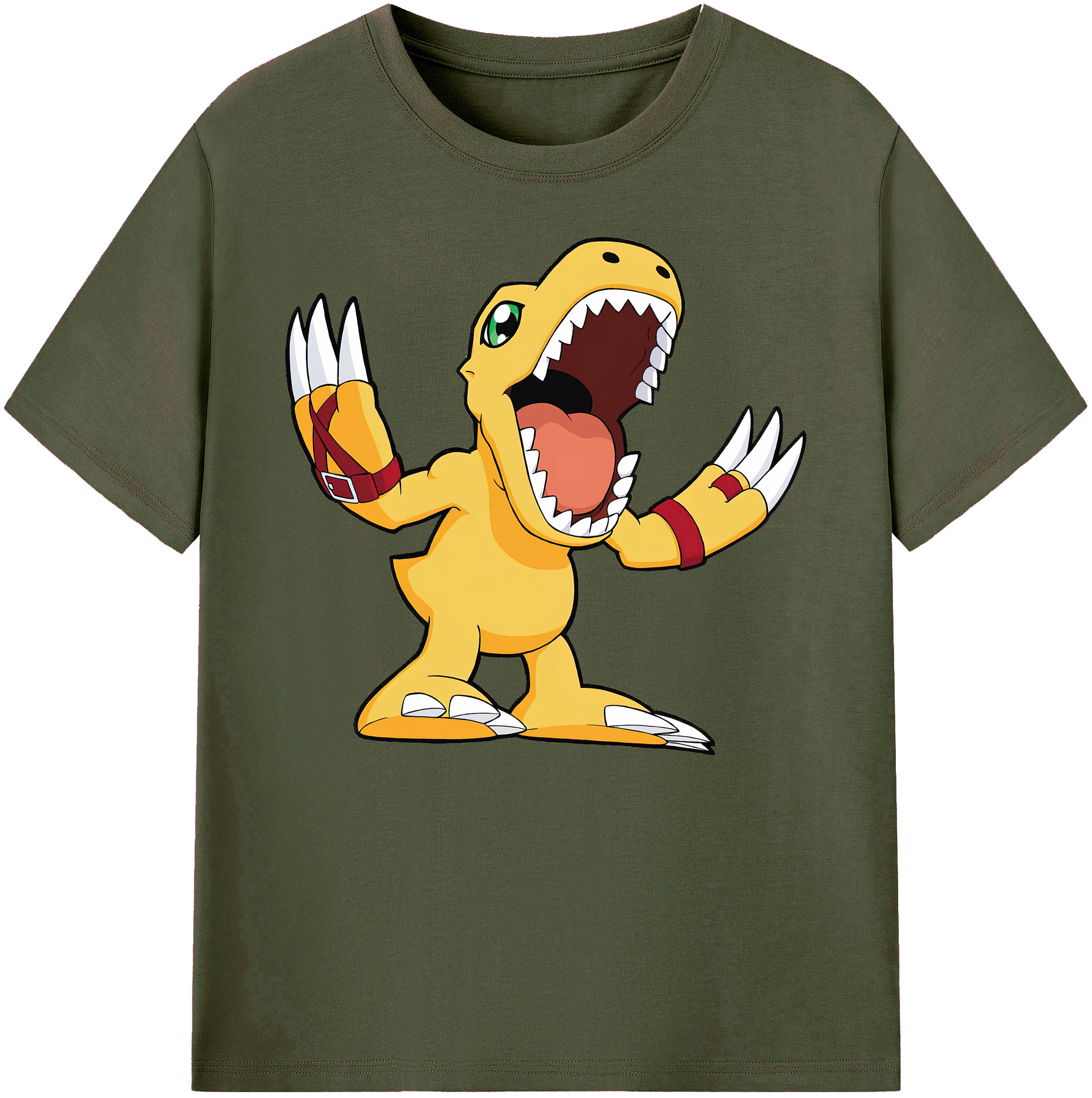 （画像用） Digimon デジタルモンスター/デジモン 綿100％ メンズ半袖Tシャツ｜肌触りやわらか＆通気性